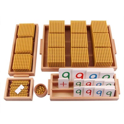 Montessori Golden Bead Material Math Toys Educational Montessori Material Educational Toy Mathematics Teaching Aids