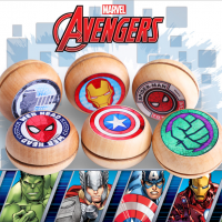 Marvel animation wooden yo-yo toys raw wood color traditional leisure puzzle