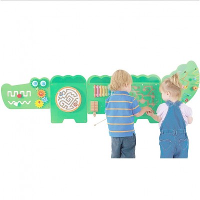 Crocodile Activity Wall Panels Toddler Activity Center Wall-Mounted educational Toy for Kids Aged 18M+ Kids for Play Areas