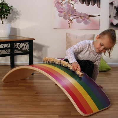 Kindergarten School Wooden Montessori Educational Toys Balance Board For Kids Kid Yoga Board Curvy Board